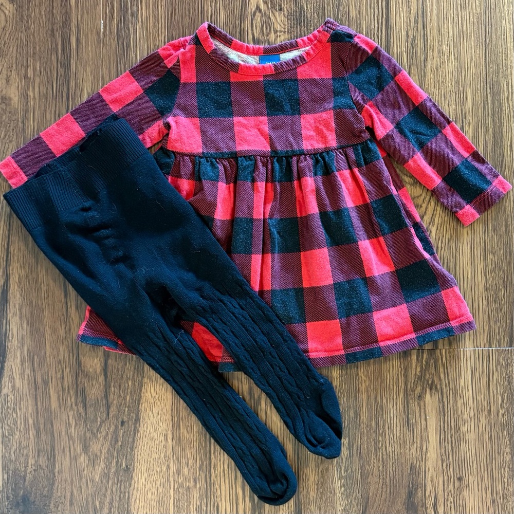 Old Navy long Sleeve Dress and Tights Set